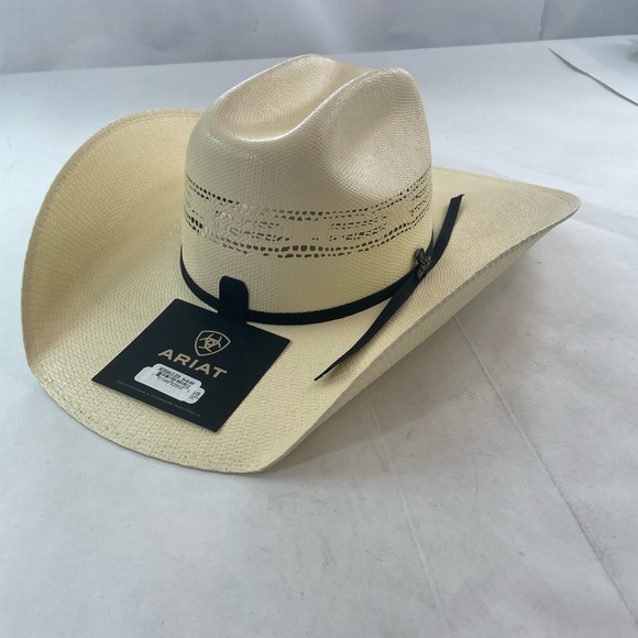 Ariat Other - Ariat Unisex Bangora Golden Brown Straw Western Hat A73244 Size 7 3/8 NWT